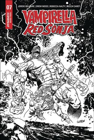 Vampirella / Red Sonja issue 7-K Juan Gedeon 1:15 Black & White Cover