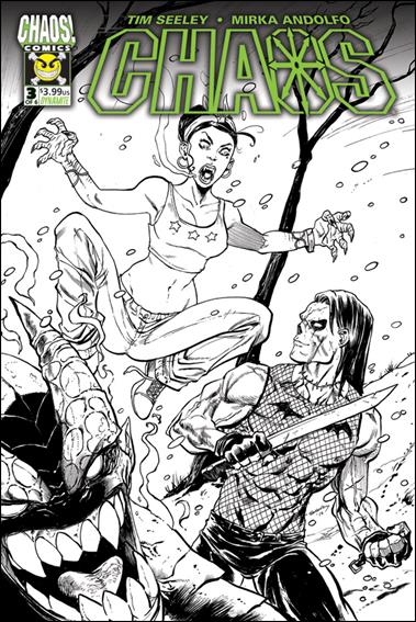 Chaos issue 3-G Tim Seeley 1:50 Black & White Cover