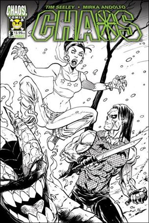 Chaos issue 3-G Tim Seeley 1:50 Black & White Cover