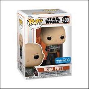 POP! Star Wars figure 490 Boba Fett (Unmasked Walmart  Exclusive)