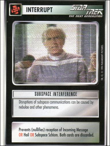Star Trek: Premiere Unlimited (Base Set) card 137 Subspace Interference 