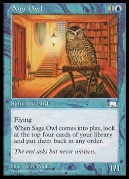 Magic the Gathering: Weatherlight (Base Set) card 52 Sage Owl