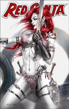 Red Sonja: Black White Red issue 2-S Jamie Tyndall White Wrap Cover 1/100