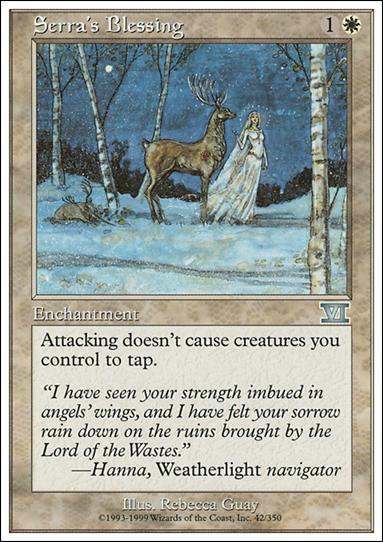 Magic the Gathering: 6th Edition (Base Set) card 42 Serra's Blessing