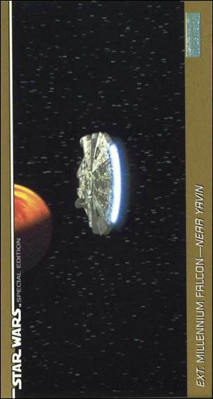 Star Wars Trilogy Special Edition Widevision  (Base Set) card 37 Ext. Millennium Falcon - Near Yavin