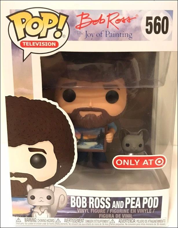 POP! Television figure 560 Bob Ross and Pea Pod Target Exclusive