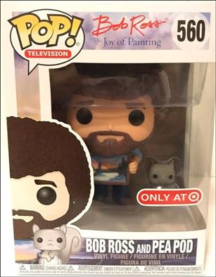 POP! Television figure 560 Bob Ross and Pea Pod Target Exclusive