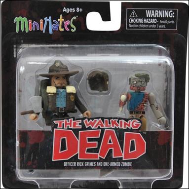 Walking Dead Minimates figure 1 Officer Rick Grimes and One-Armed Zombie