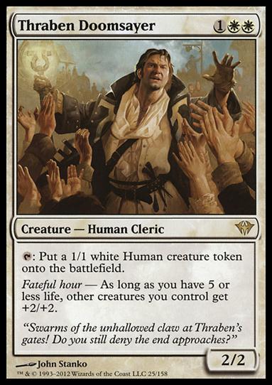 Magic the Gathering: Dark Ascension (Base Set) card 25 Thraben Doomsayer
