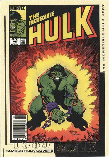 Hulk Film and Comic Cards (Famous Hulk Covers Subset) card FC26 The Incredible Hulk Cover #307 - 1985