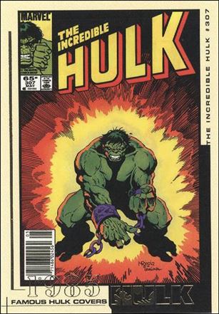Hulk Film and Comic Cards (Famous Hulk Covers Subset) card FC26 The Incredible Hulk Cover #307 - 1985