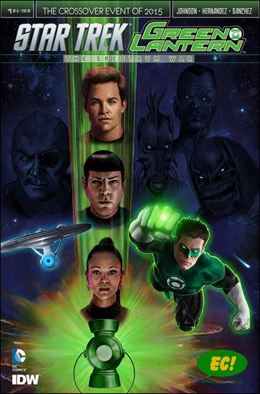 Star Trek/Green Lantern (2015) issue 1-OG Adam Riches Emerald City Comics Cover