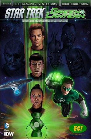 Star Trek/Green Lantern (2015) issue 1-OG Adam Riches Emerald City Comics Cover