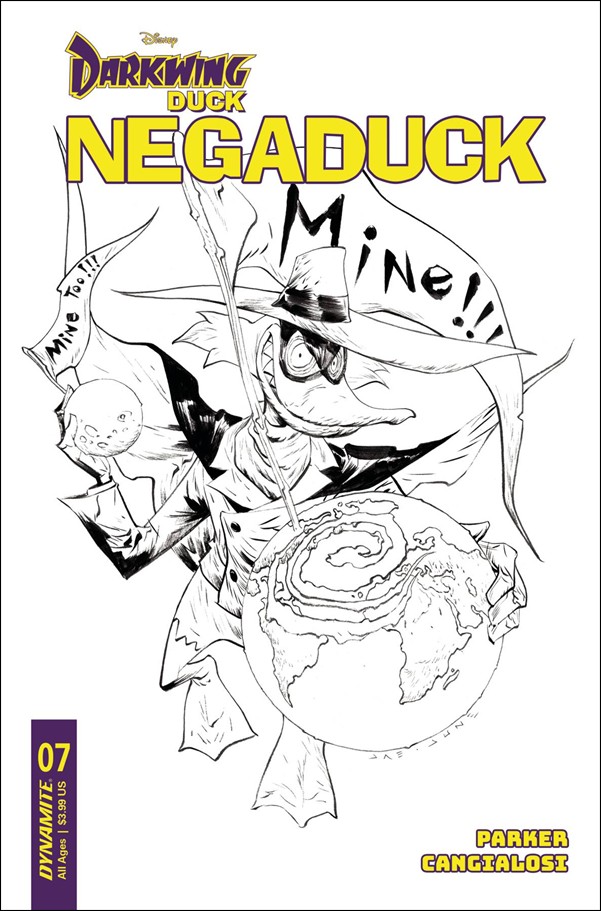Negaduck issue 7-F Jae Lee 1:10 Line Art Cover