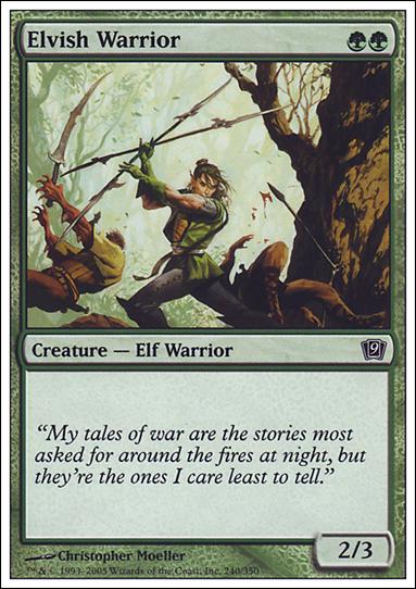 Magic the Gathering: 9th Edition (Base Set) card 240 Elvish Warrior