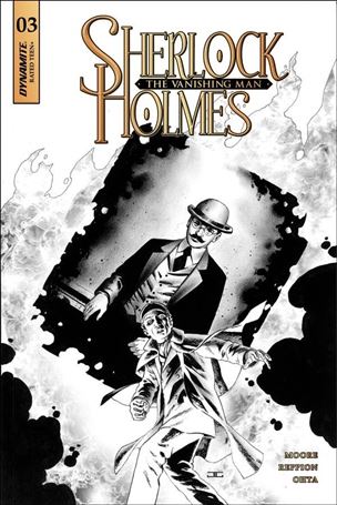 Sherlock Holmes: The Vanishing Man issue 3-C 1:20 Black & White Cover