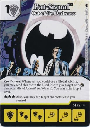 DC Comics Dice Masters Batman card 83 Bat-Signal: Out of the Darkness