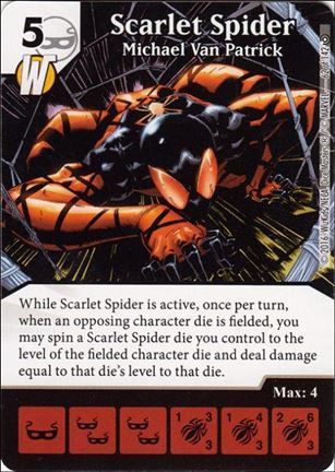 Marvel Dice Masters Civil War card 62 Scarlet Spider: Michael Van Patrick