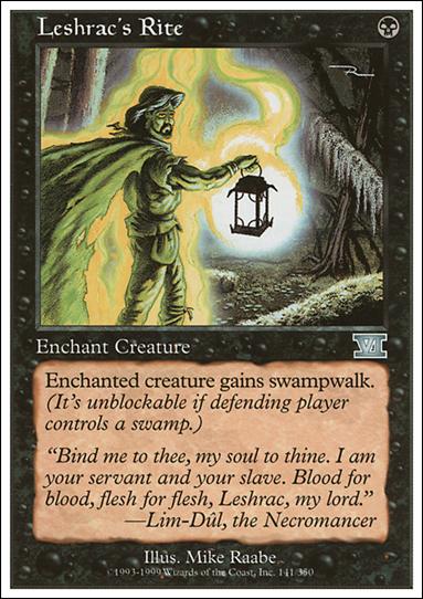 Magic the Gathering: 6th Edition (Base Set) card 141 Leshrac's Rite