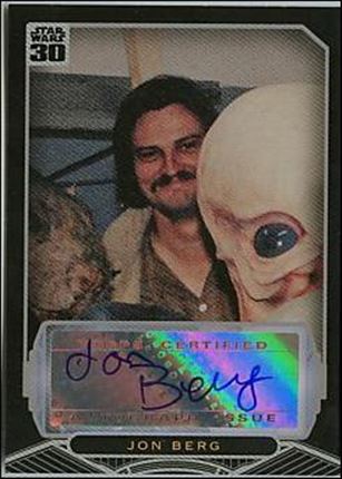 Star Wars 30th Anniversary (Autograph Subset) card nn14 Jon Berg 1/400 (1:1230 packs)