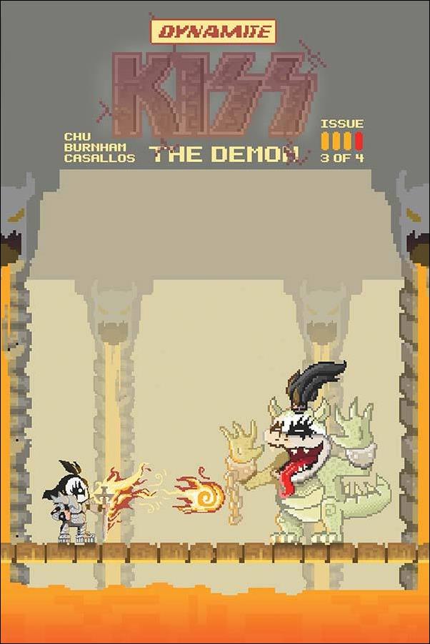 KISS: The Demon issue 3-C Michael Adams 8-Bit Cover