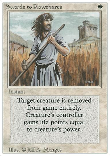 Magic the Gathering: Revised (Base Set) card 41 Swords to Plowshares