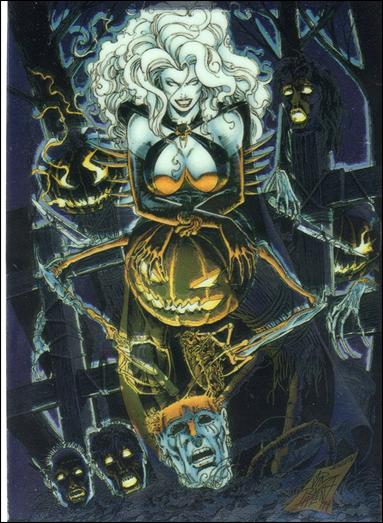 Evil Ernie Series II Chromium: Glow in the Dark (Base Set) card 74 Mysteries of Chaos! - "The Graves of the Endless"
