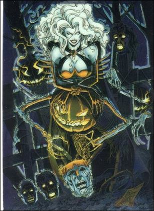 Evil Ernie Series II Chromium: Glow in the Dark (Base Set) card 74 Mysteries of Chaos! - 