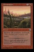 Magic the Gathering: Portal (Base Set) card 123 Devastation