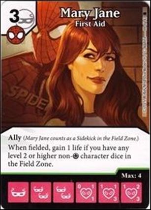 Marvel Dice Masters Amazing Spider-Man card 98 Mary Jane: First Aid