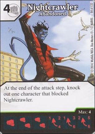 Marvel Dice Masters Avengers vs. X-Men  card 84 Nightcrawler: Abandoned