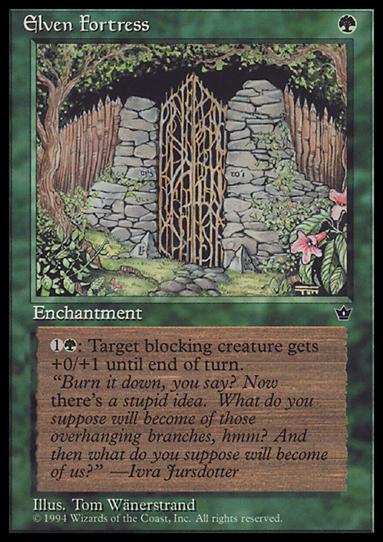 Magic the Gathering: Fallen Empires (Base Set) card 65-D Elven Fortress