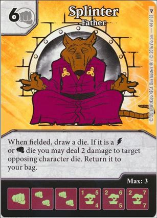 Dice Masters Teenage Mutant Ninja Turtles  card 44 Splinter - Father 
