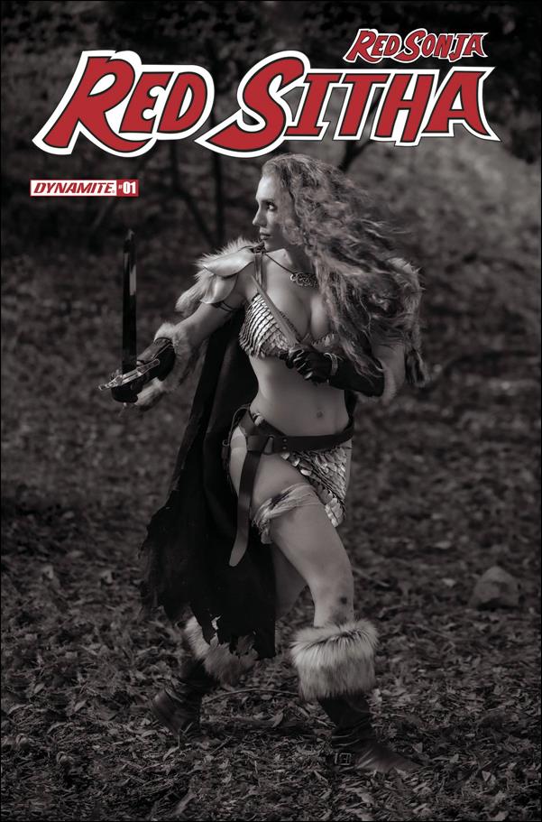 Red Sonja: Red Sitha issue 1-H 1:7 Black & White Cosplay Photo Cover