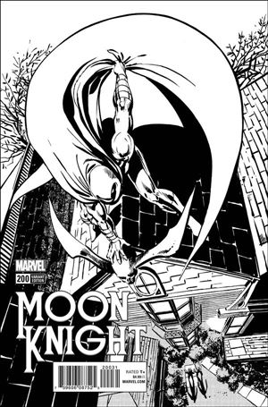 Moon Knight (1980) issue 200-F Bill Sienkiewicz 1:1000 Remastered B&W Cover