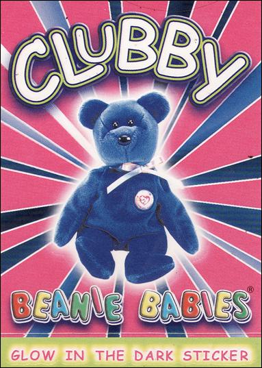 Beanie Babies Series 4 (Glow in the Dark Sticker Subset) card nn6 Clubby
