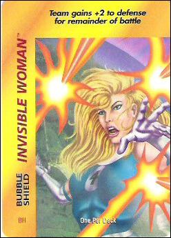 Marvel OverPower (Base Set) card nn120 Invisible Woman: Bubble Shield