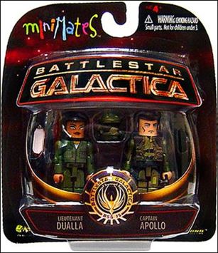 Battlestar Galactica Minimates figure 2 Lieutenant Dualla and Captain Apollo 