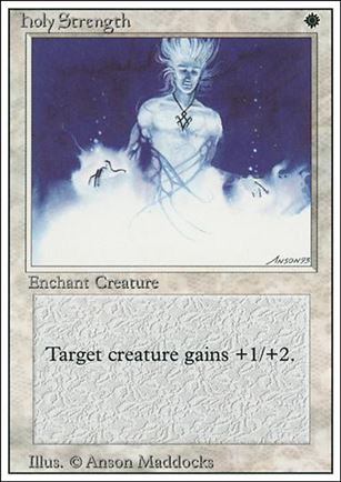 Magic the Gathering: Revised (Base Set) card 24 Holy Strength