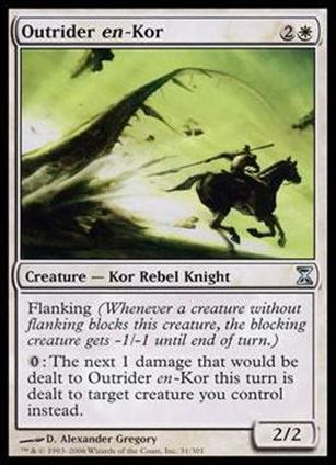 Magic the Gathering: Time Spiral (Base Set) card 31 Outrider en-Kor