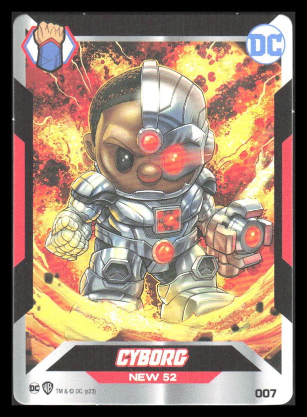 DC Comics Ooshies Collector Cards: Series 2 card 7 Cyborg: New 52
