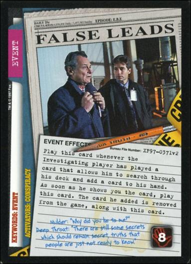 X-Files: The Truth Is Out There (Base Set) card XF97-0371v2 False Leads