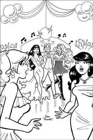 Red Sonja and Vampirella Meet Betty and Veronica issue 6-H Dan Parent 1:11 Black & White Virgin Cover