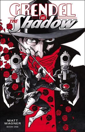 Grendel vs The Shadow issue 1-B Black White & Red Cover