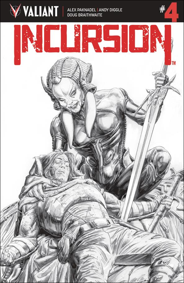 Incursion (2019) issue 4-C Doug Braithwaite Black & White Cover