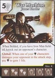 Marvel Dice Masters Avengers vs. X-Men  card 125 War Machine: James Rhodes