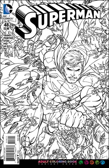 Superman (2011) issue 48-B Andy Smith Adult Coloring Book Cover