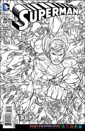 Superman (2011) issue 48-B Andy Smith Adult Coloring Book Cover