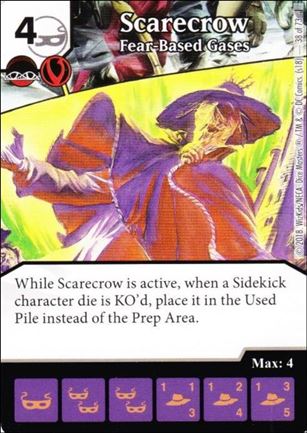 DC Comics Dice Masters Justice card 38 Scarecrow: Fear- Based Gases