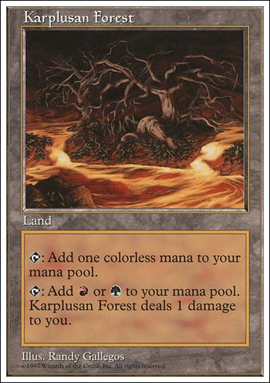 Magic the Gathering: 5th Edition (Base Set) card 421 Karplusan Forest